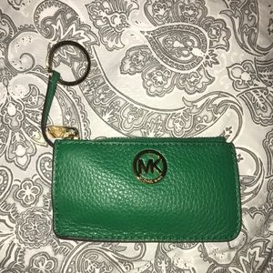 Michael Kors coin purse green (perfect condition)
